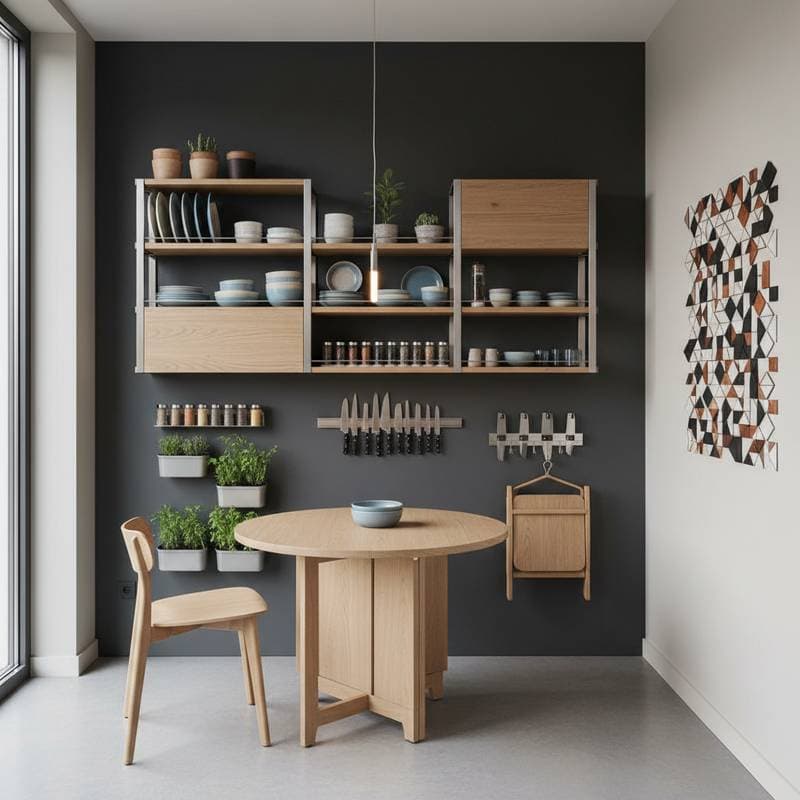 Featured image for Magnetic Walls Free Up Floor Space in Tiny Dining Rooms