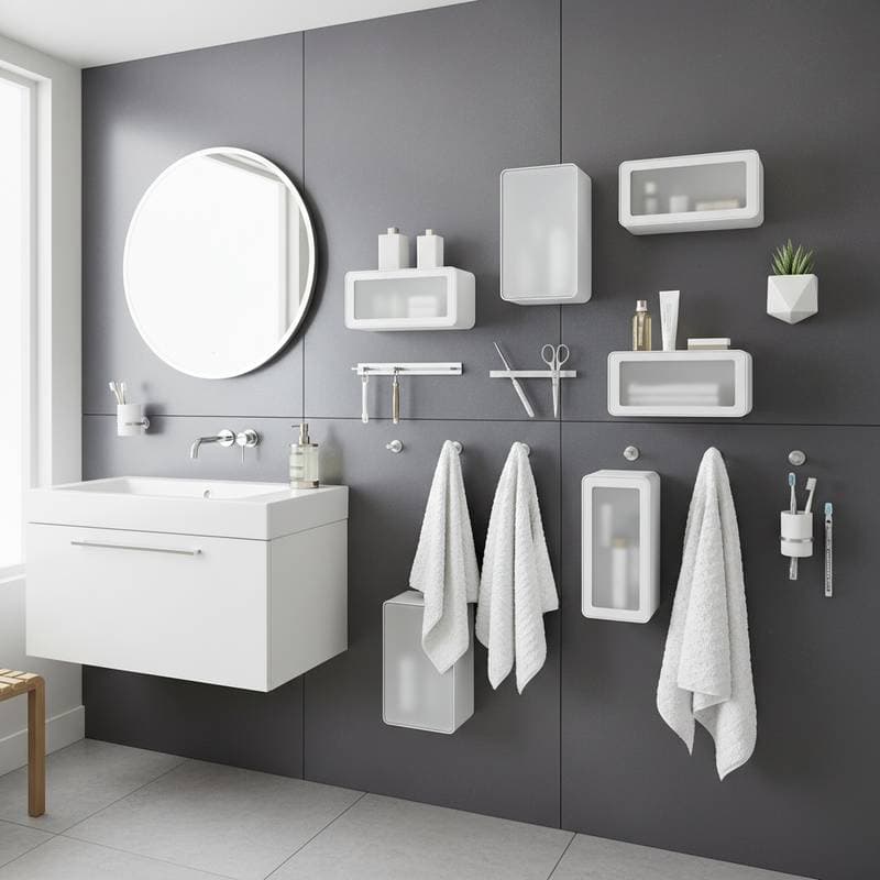 Featured image for Magnetic Walls Turn Vertical Space Into Bathroom Storage