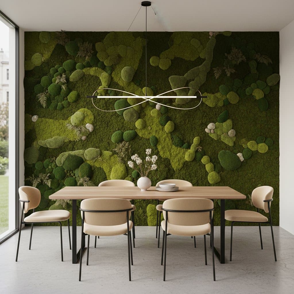 Featured image for Moss Walls Bring Biophilic Design to Dining Rooms