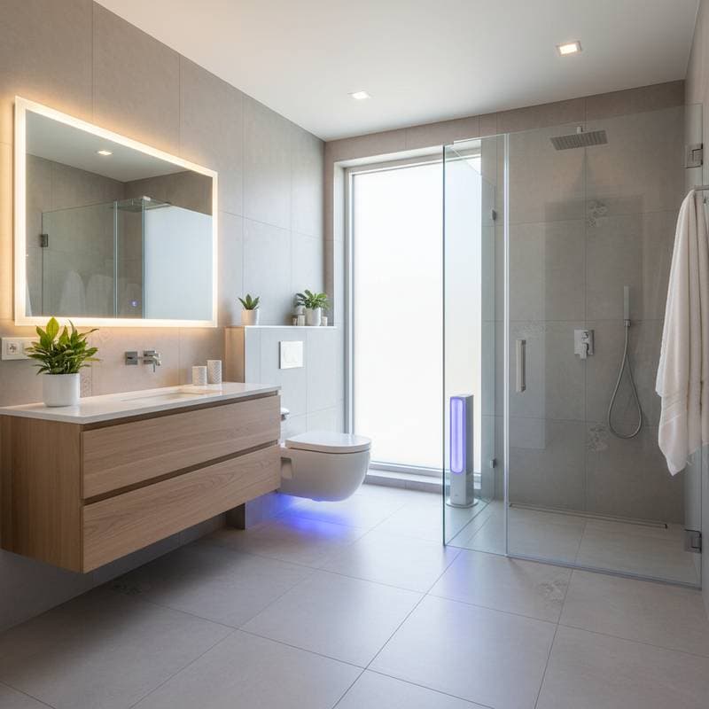 Featured image for UV-C Light Fixtures End Bathroom Cleaning Forever